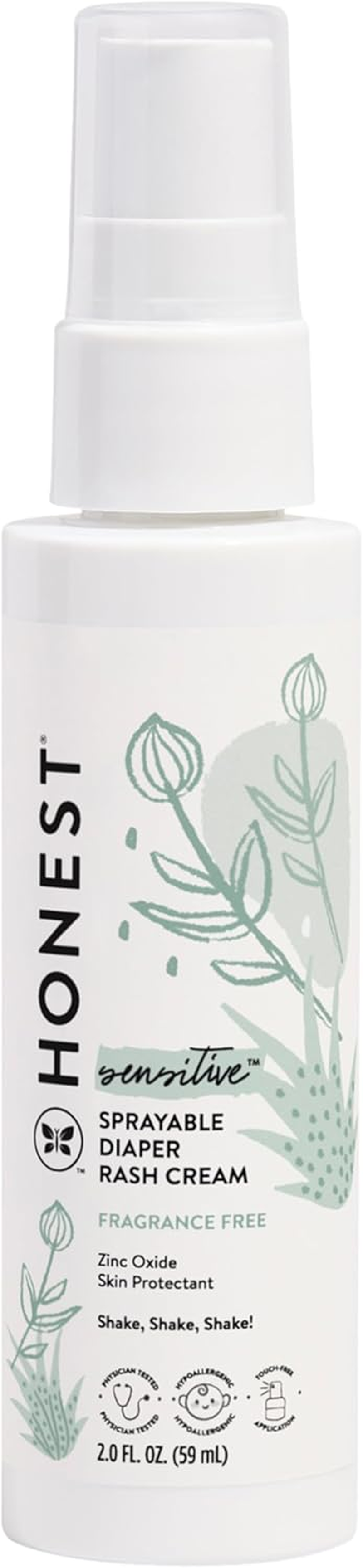 Honest Sprayable Diaper Rash Cream by Honest for Kids - 2 Oz Cream, 59.148000000000003 Millilitre image number 2