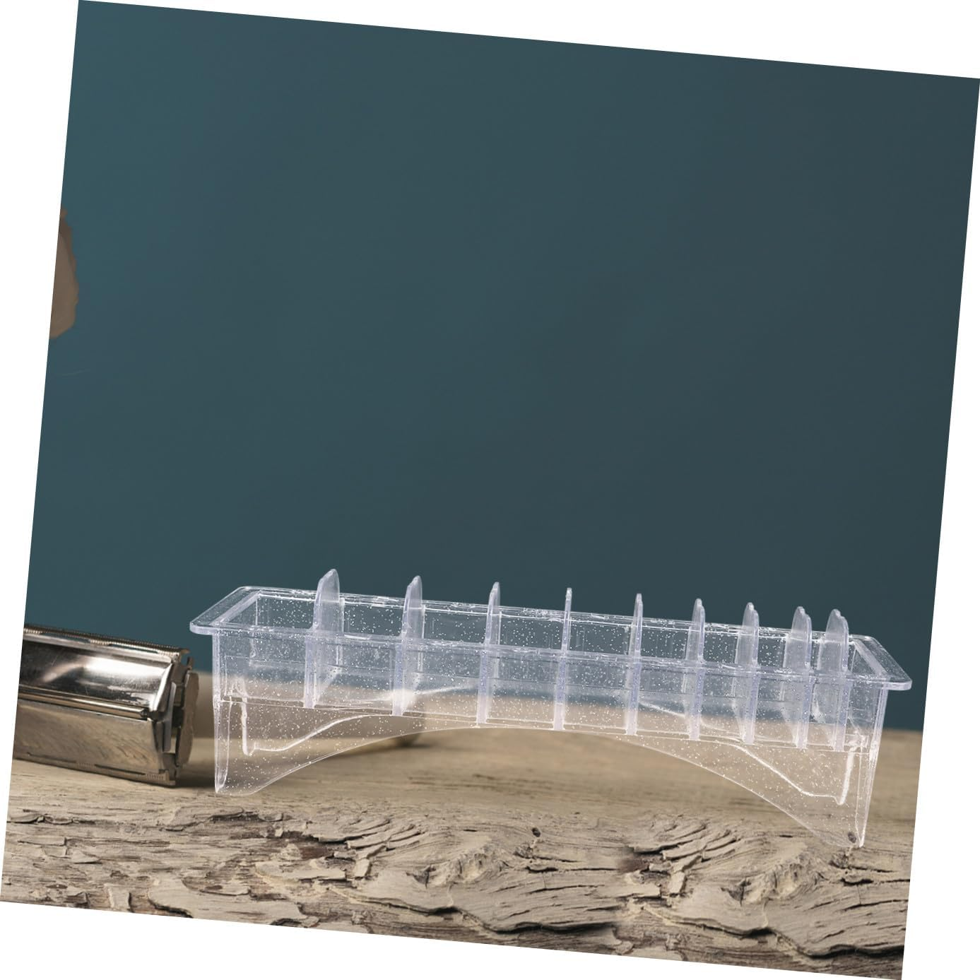 DECHOUS Hair Clipper Guard Organizer with 10 Grids Plastic Storage Case for Professional Barber Clippers Compatible with Wahl, Salon Hair Clippers Accessories Holder image number 2