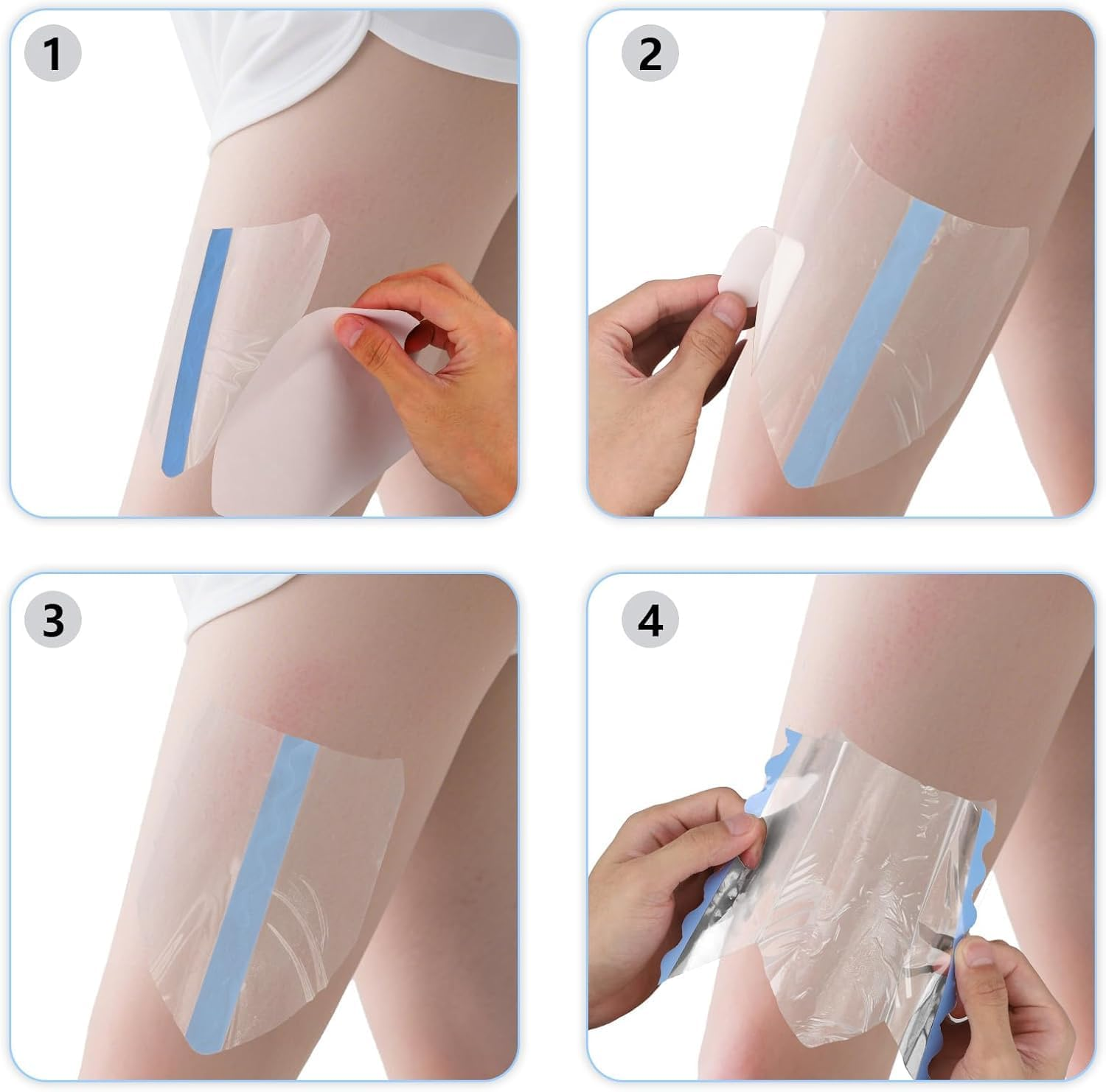30Pcs Transparent Anti-Friction Legs Patches, Legs Invisible Thigh Lifting Stickers Patches, Invisible Inner Thigh Lift Tape, Adhesive Transparent Body Octagon Tape for Women Leg Inner image number 4