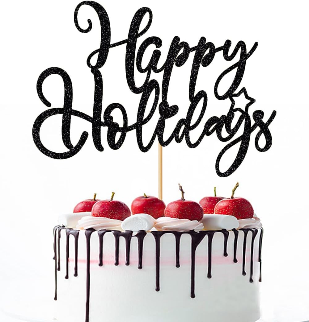 Happy New Year Cake Toppers，New Years Eve Cake Topper，Hello 2024,Happy New Year 2024 Party Decorations,New Year'S Eve Holidays Party Decorations Supplies (4)