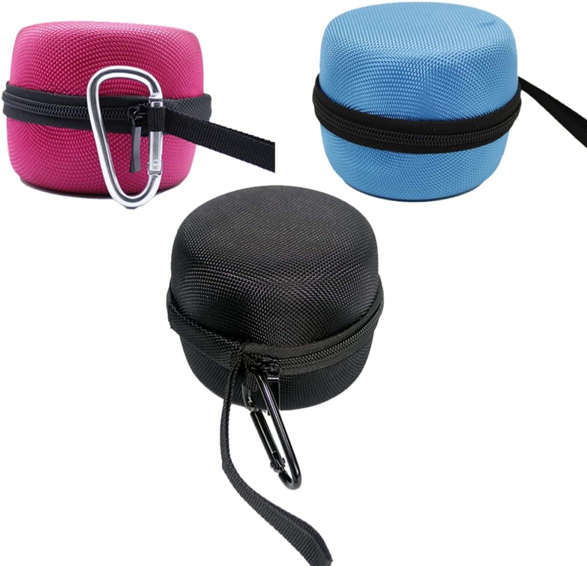 SWOOMEY Nylon Rope Speaker Bag Compression Resistant Scratch Lightweight for Travel Hiking Cycling Zipper Carabiner Random Color