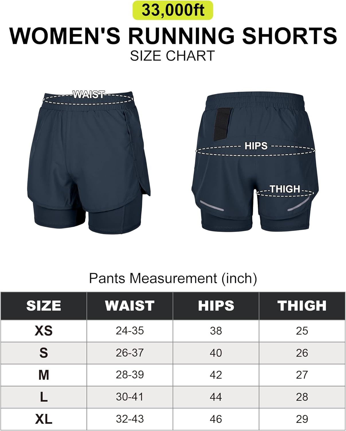 33,000Ft Women'S Running Shorts - Quick Dry, Breathable, Stretchable - Cobalt Blue image number 1