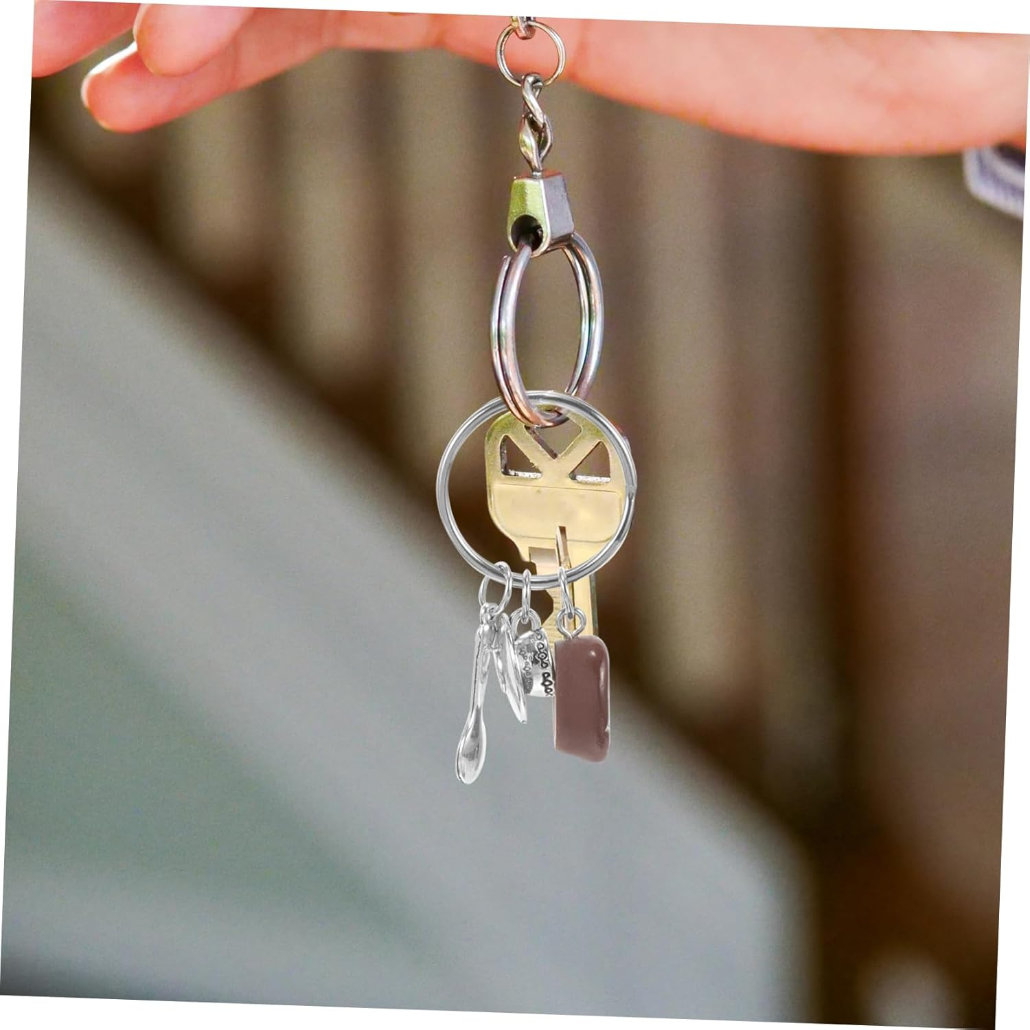 WATIIFUFU Cute Keychain Ring Vintage Coffee Bean Keychain Bag Hanging Decoration Adults image number 1