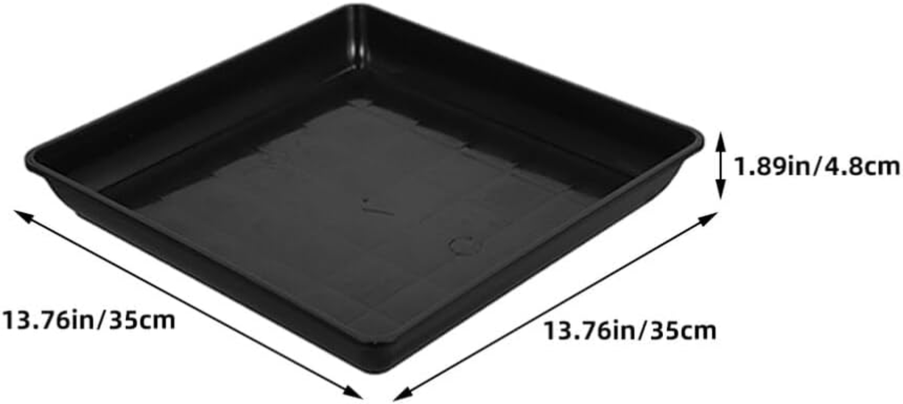 Happyyami 3Pcs Square Plastic Plant Saucers 14 Inch Flower Pot Drip Trays Planter Water Catcher Tray Plant Pot Base for Garden image number 4