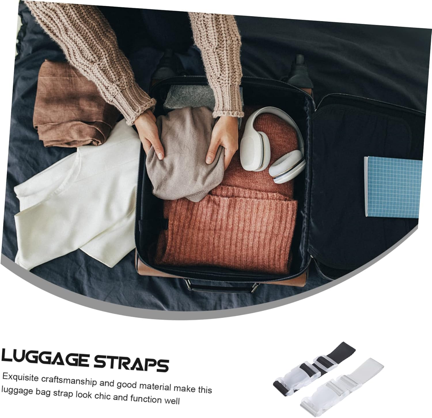 PACKOVE 4Pcs Luggage Straps Buckle Adjustable Travel Backpack Accessories for Suitcase Bag Camping image number 4
