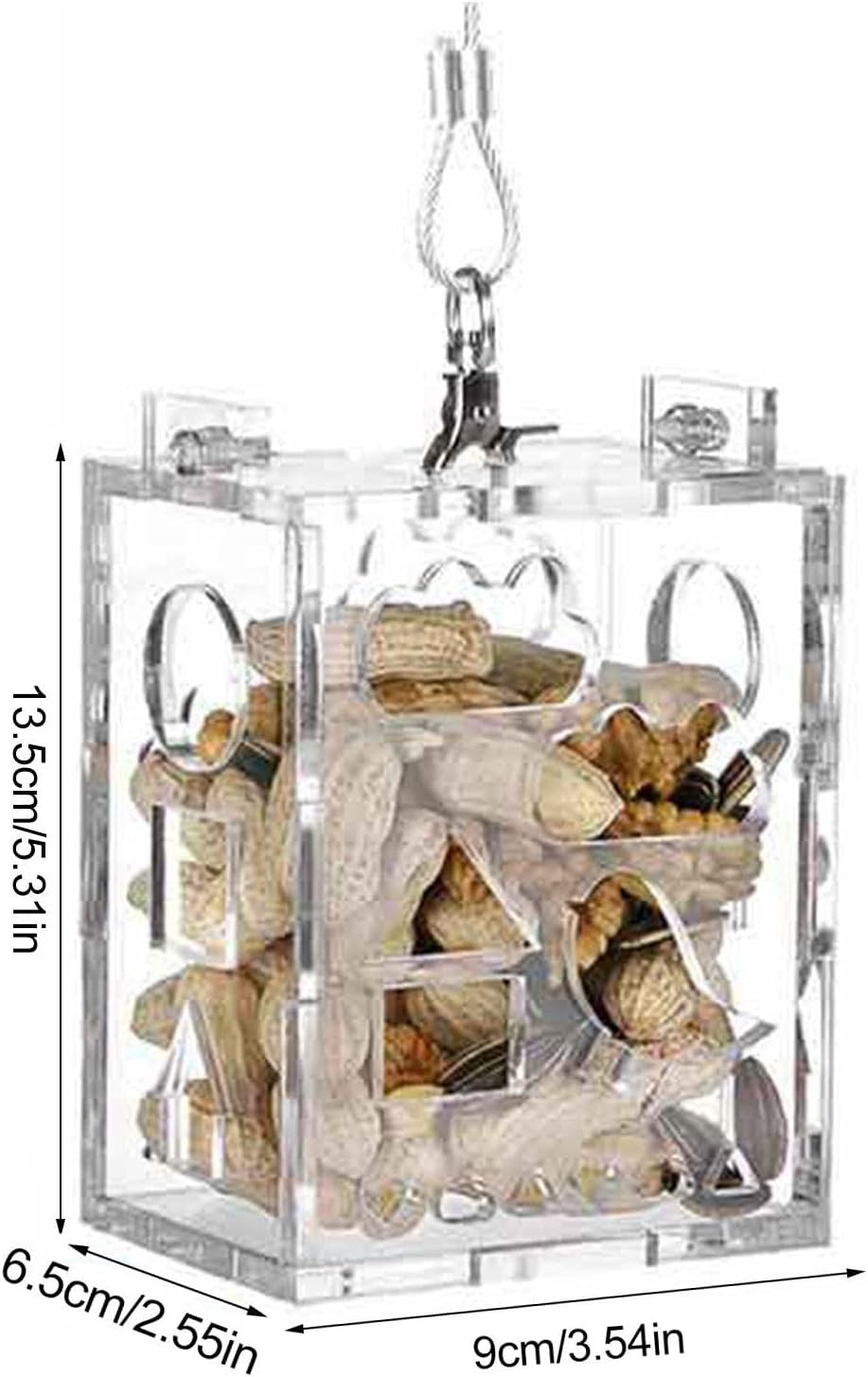 Acrylic Parrot Feeder Toy,Parrot Feeder Toy Acrylic Box Food Holder - Bird Treats Boredom Buster for Anchovies, Parakeets, Cockatiel, Mynah? image number 4