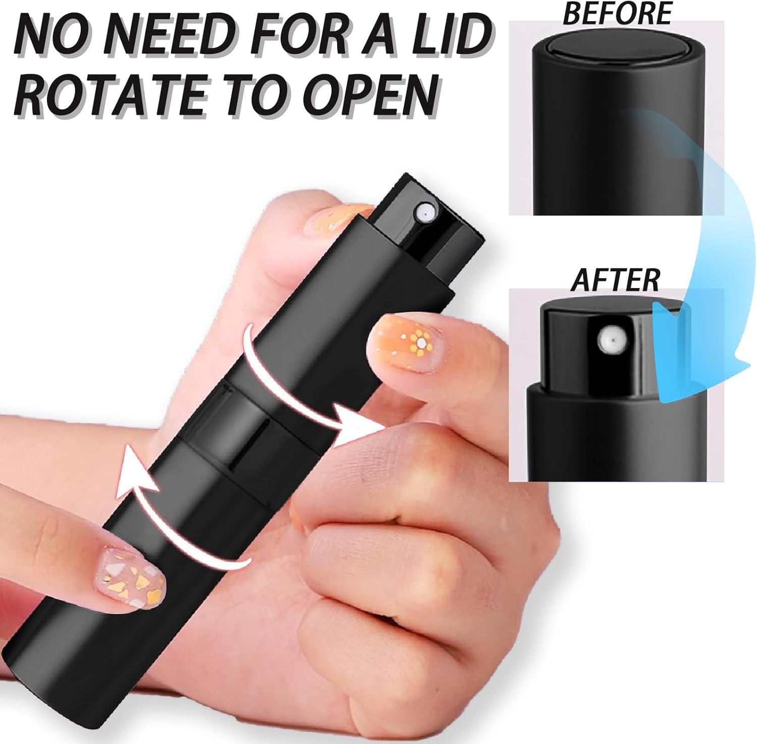 8ML Mini Travel Perfume Atomiser - 2Pcs Refillable Spray Bottles for Holiday & Travel - 2Pcs image number 4