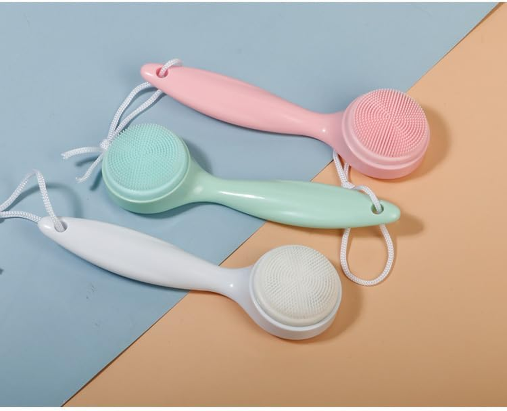 3 Pack Silicone Manual Facial Cleansing Brush Skin Friendly Face Scrubber Exfoliator Soft Bristles Waterproof Makeup Skincare Removal Applicator for Blackheads Cleansing Brush (Style1, One Size) image number 2