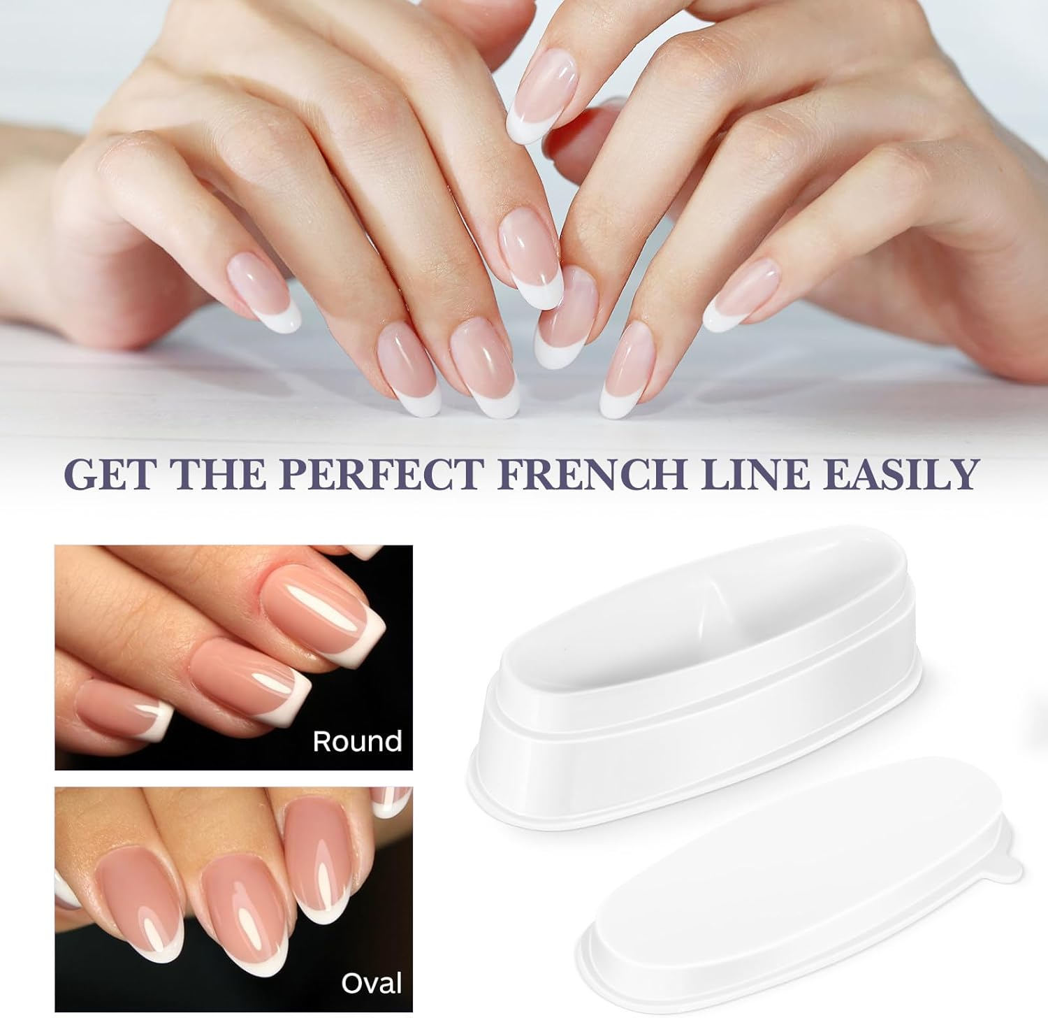 DOITOOL 3Pcs Nail Dip Powder Trays Set Plastic French Tip Nail Dipping Boxes for Manicure image number 6