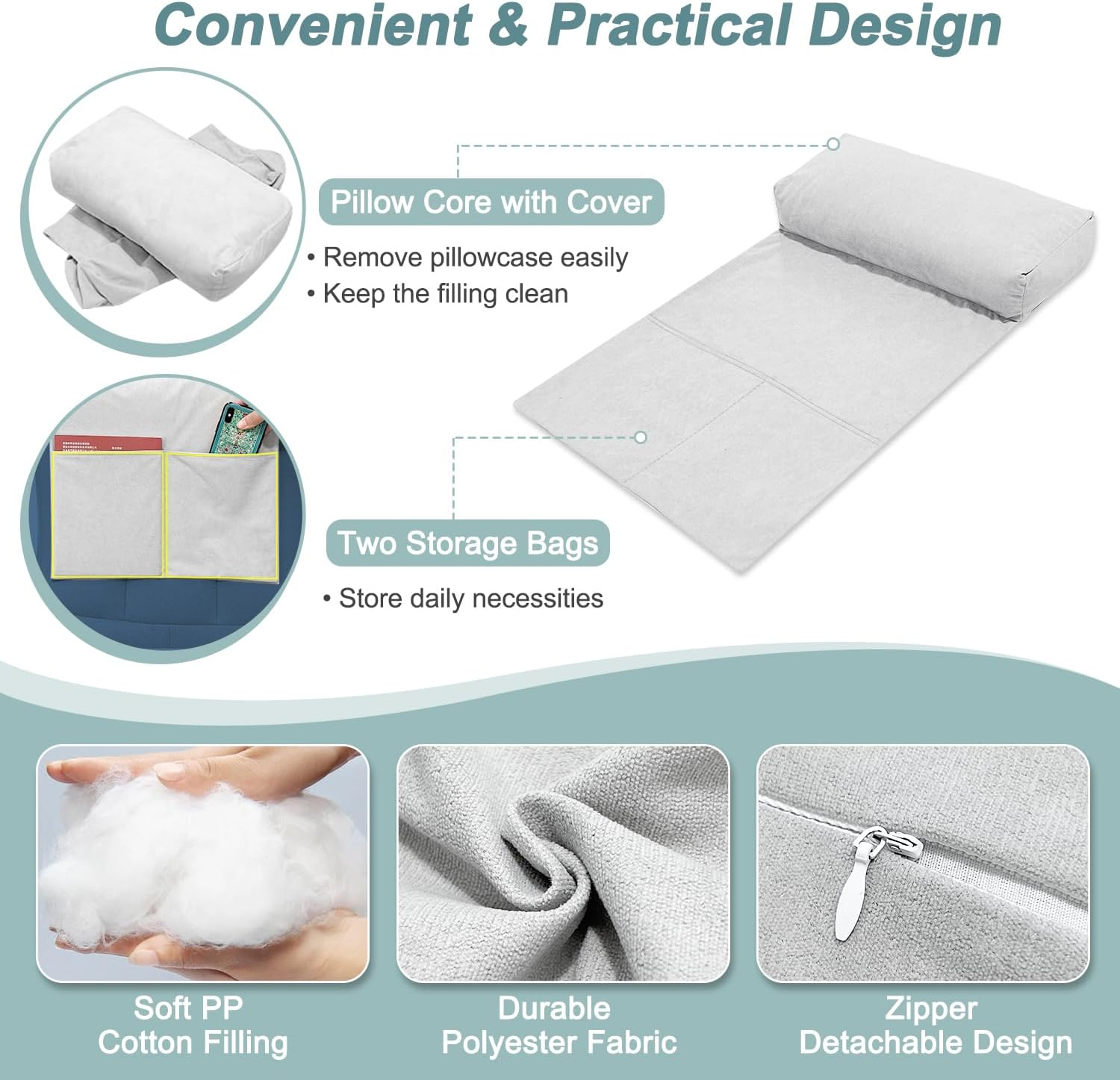 Mybow Recliner Headrest Pillow Couch Neck Pillow Adjustable Recliner Head Pillow Sofa Headrest Neck Support Chair Travel Cervical Pillow Back Cushion Recliner Neck Pillows for Pain Relief image number 2