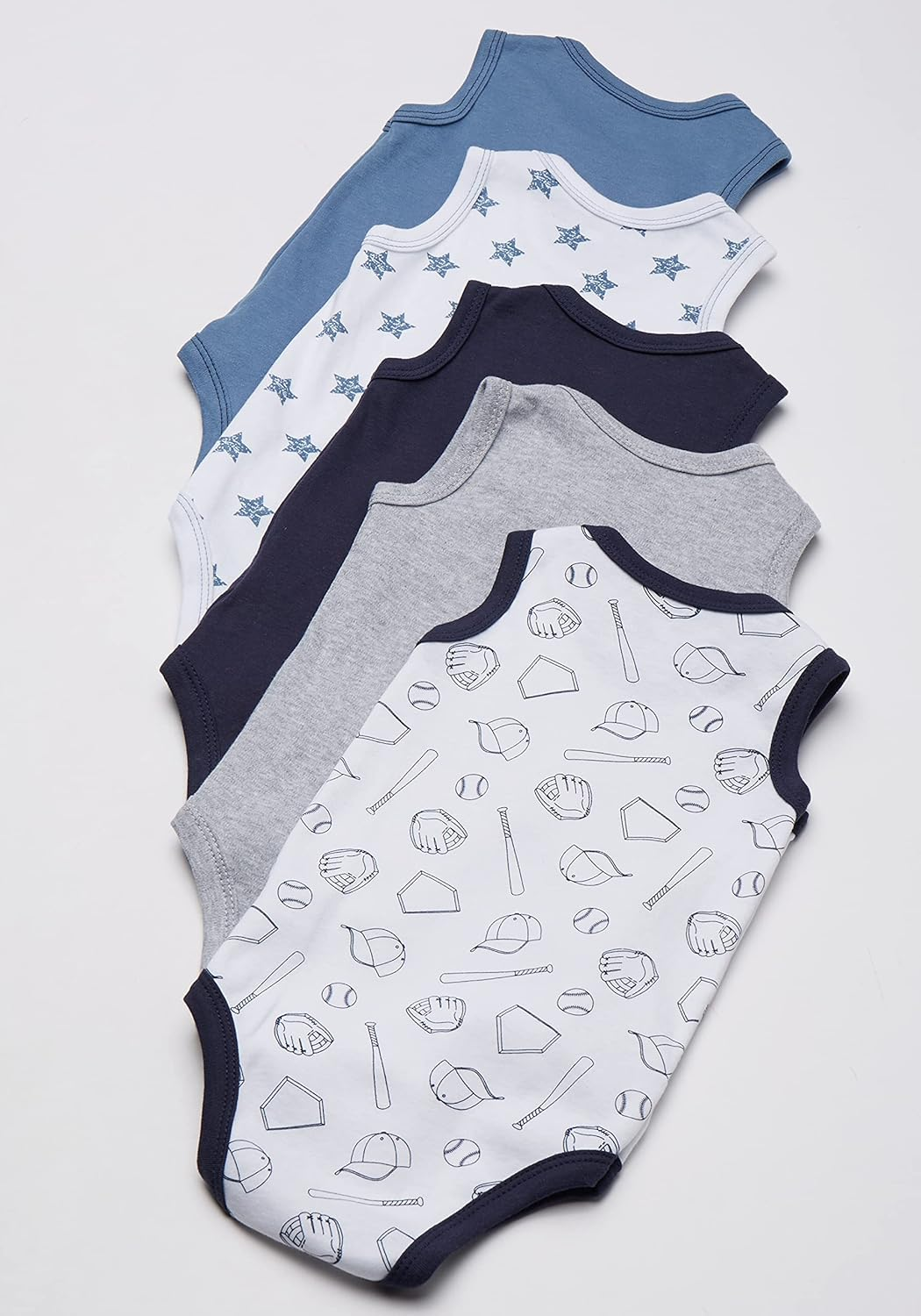 Hudson Baby Baby 5 Pack Sleeveless Cotton Bodysuits image number 3