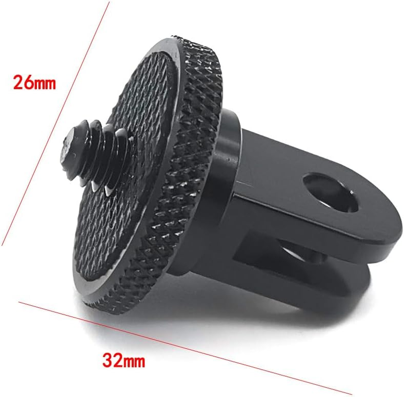 Wholesale Aluminum CNC Camera Tripod Mount Adapter with Thumb Screw, 1/4"-20 Conversion Adapter Mounts Compatible for Gopro Hero 11, 10, 9, Max 8, 7, DJI OSMO Insta360 Other Action Cameras image number 1