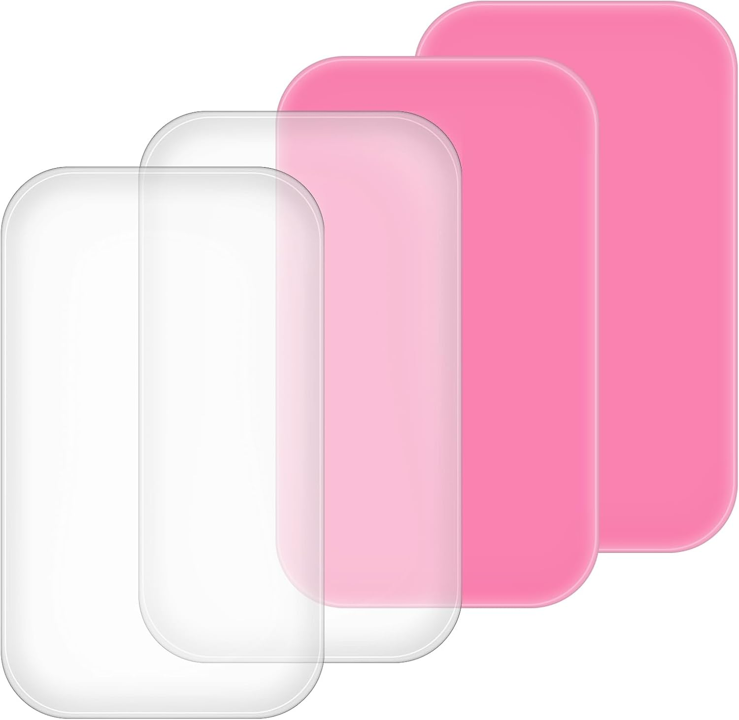 4PCS Silicone Lash Pad Silicone False Eyelash Holder Pads Rectangle Silicones Eyelash Extension Pad Lashes Grafting Gasket Pallet Eyelashes Extension Holder for Women and Lash Extensions Supplies Tool