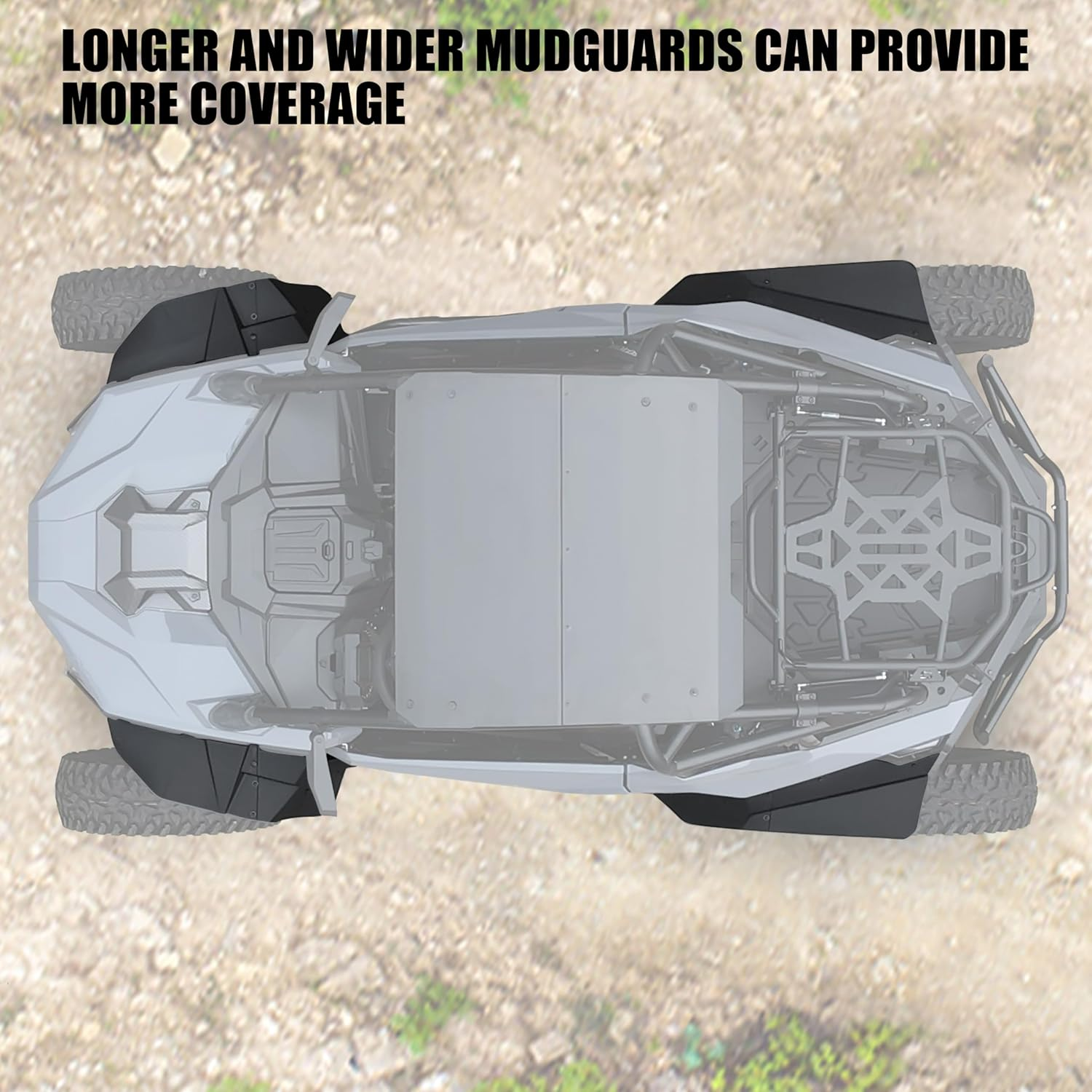 Combined Fender Flares for 2020-2022 Polaris RZR PRO XP, 2022 RZR Pro R, 2022 RZR Turbo R, Replace OEM #2884685 (KTI-030112-001) image number 1