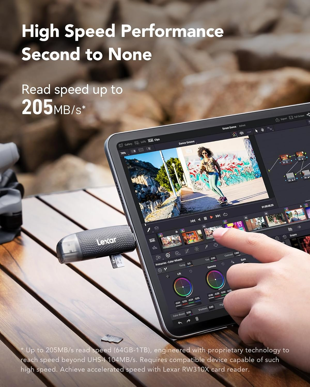 Lexar Silver plus Micro SD Card 128 GB, Memory Card Micro SD with SD Adapter, up to 205 Mb/S Read Speed, UHS-I, A2, U3, V30, Class 10, 4K UHD Microsdxc Memory Card