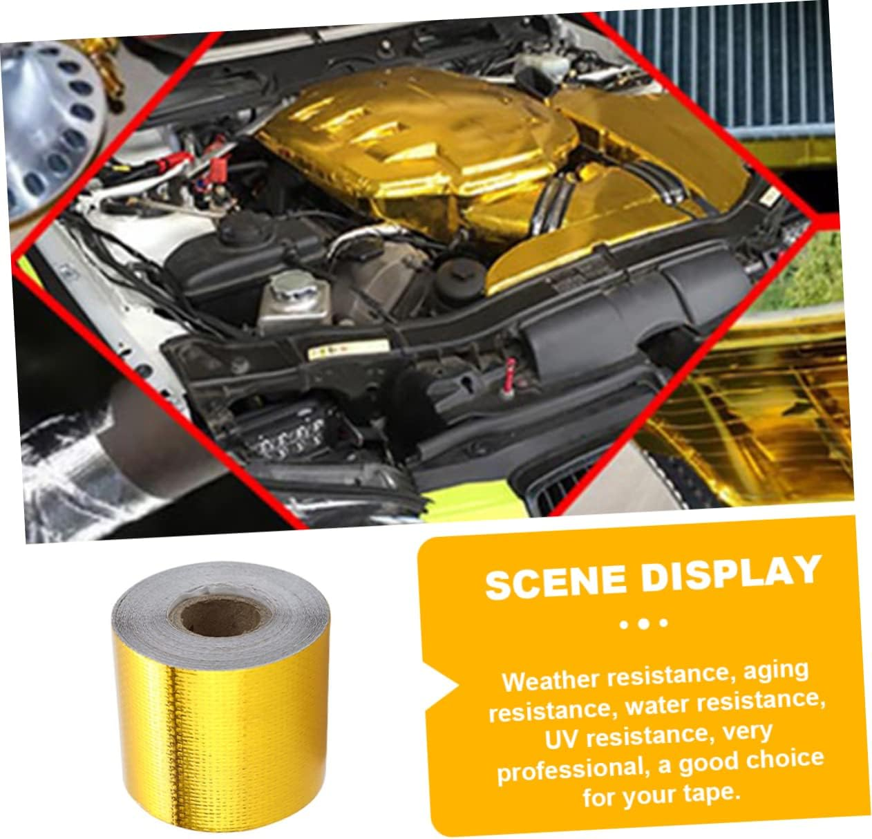 Healvian Foil Seal Tape Fireproof Adhesive Tape for Kitchen Range Hoods Automotive Engine Building Maintenance Strong Adhesion Excellent Thermal Insulation image number 4