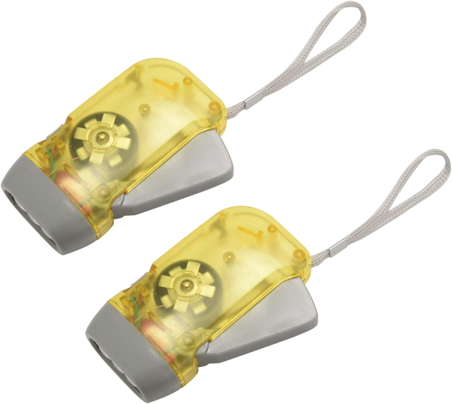 Mellisso 2X 3 LED Dynamo Wind up Flashlight Hand-Pressing Crank No Battery Torch image number 3