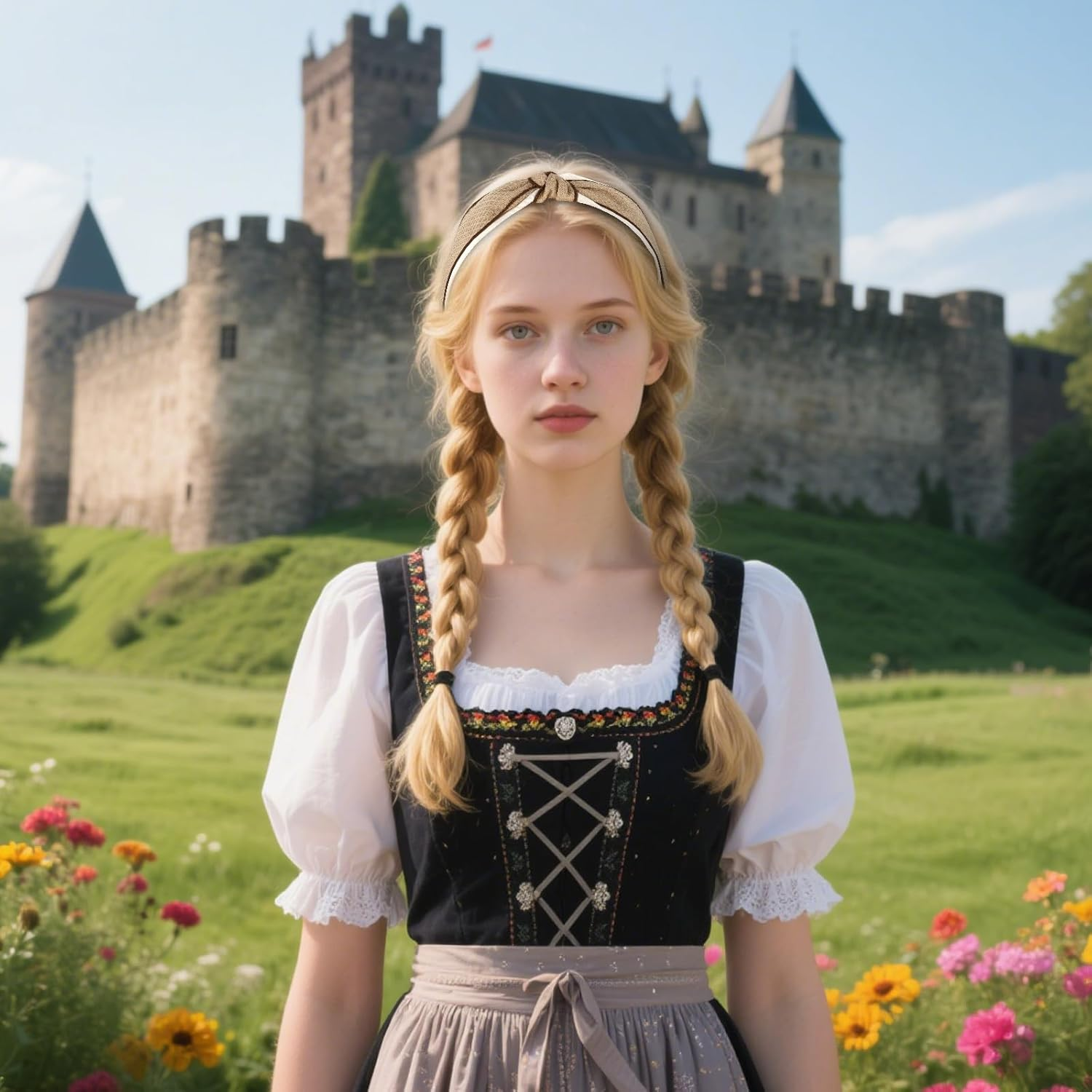 Bumlofa 3 Piece Textured Knot Headbands Women'S Set Headband Wide with Texture Matching Hair Accessories image number 3