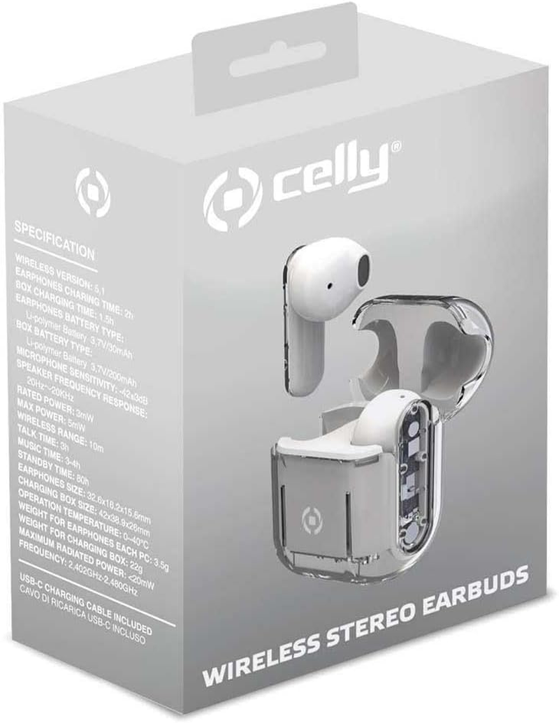 Celly Wireless Headphones White