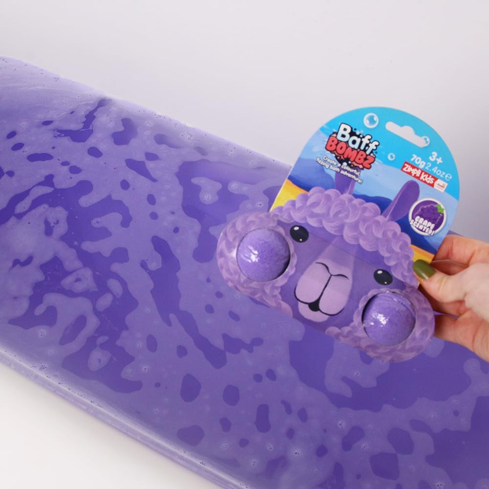 Zimpli Kids 2 X Cute Llama Bath Bombs From, Fun Party Bag Idea, Children&rsquo;S Value Birthday Gifts for Boys or Girls, Favours, Presents, Rewards, Prizes, Biodegradable and Vegan Friendly Toy image number 2