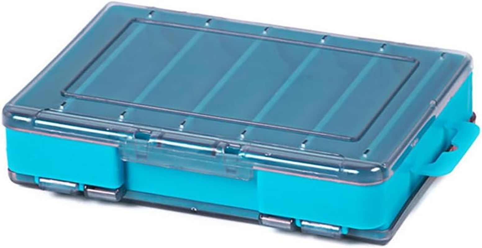 AIMALL 14-Compartment Fishing Tackle Box, Dual-Sided, Lightweight Lure and Hook Organizer, Portable Storage Solution for Anglers