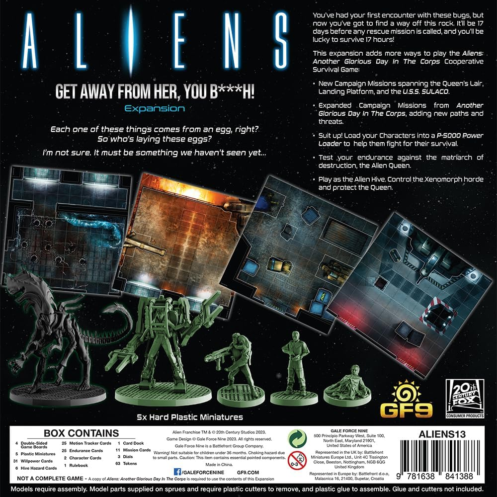 Gale Force 9 Aliens Get Away from Her Expansion Board Game image number 5