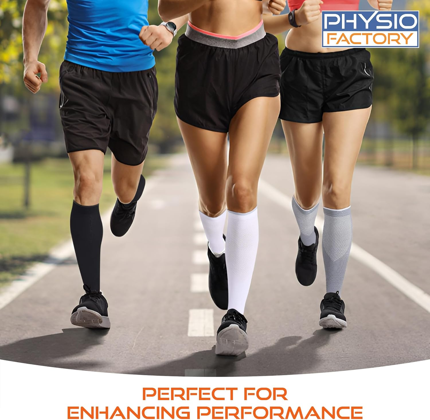 Physio Factory Sports Compression Socks 20-30 Mmhg for Men and Women. image number 3