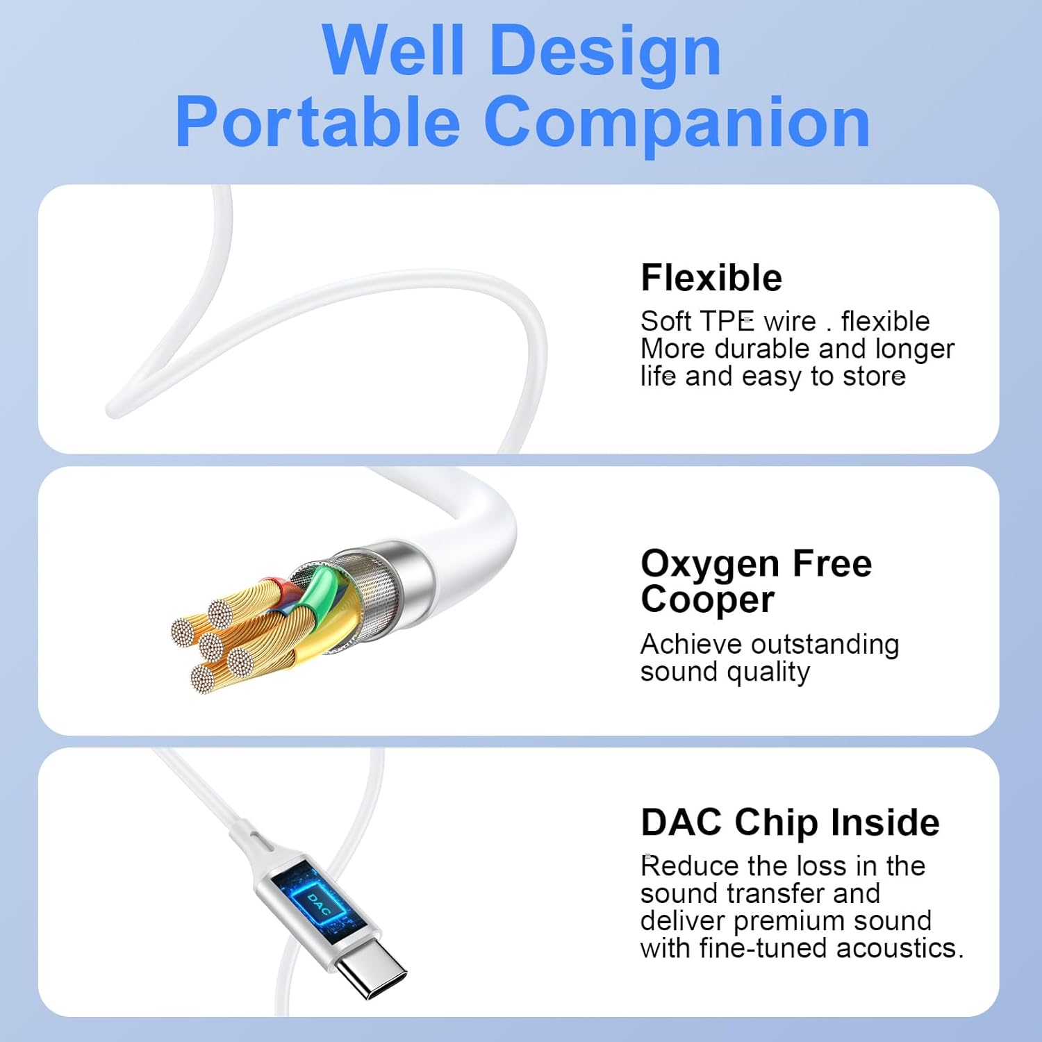 Wired Earbuds for Iphone 17/Air/17 Pro/17 Pro Max/16E/16/16 Plus/16 Pro Max/15 Plus/15 Pro/15 Pro Max Ear Buds USB C Wired Headphones Type C Earphone with Microphone, Volume Control, Noise Canceling - White image number 6