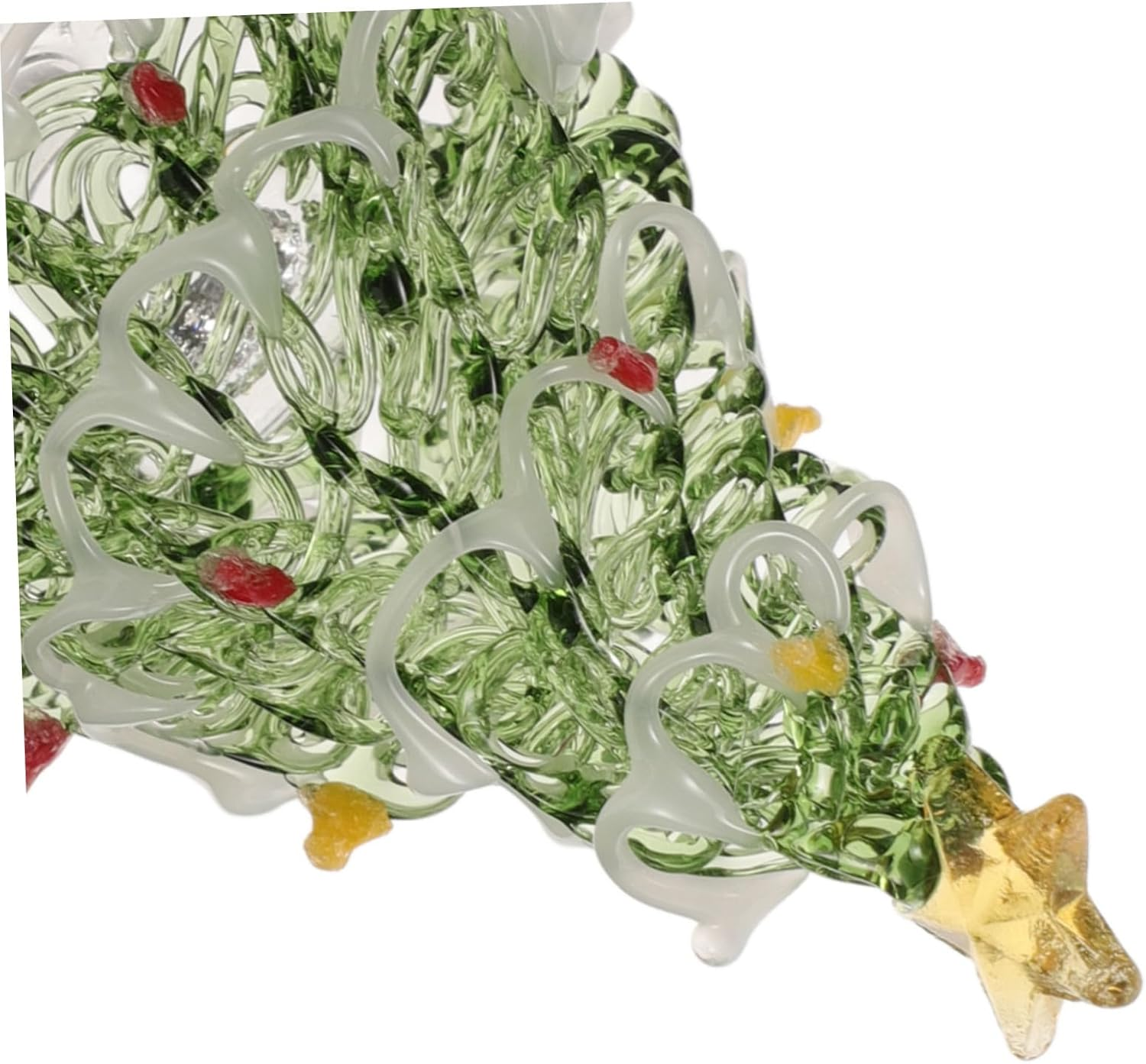 Small Christmas Tree Ornaments Glass Pine Tree Christmas Party Decor Desktop Xmas Holiday Statue Craft image number 6