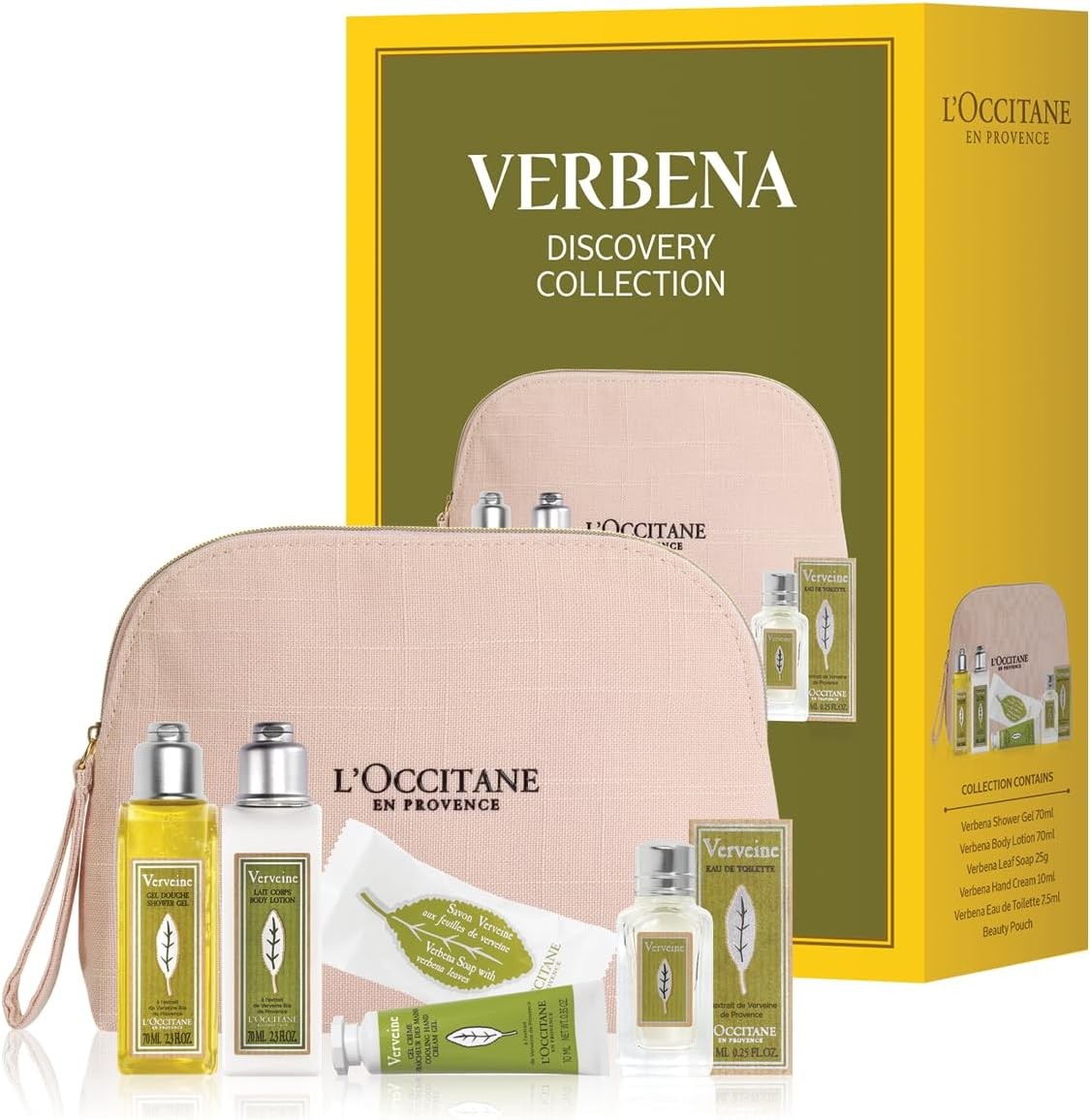 L'Occitane En Provence Verbena Discovery Set (Shower Gel 70 Ml + Body Lotion 70 Ml + Hand Cream 10 Ml + EDT 7.5 Ml + Soap 25 G) image number 1