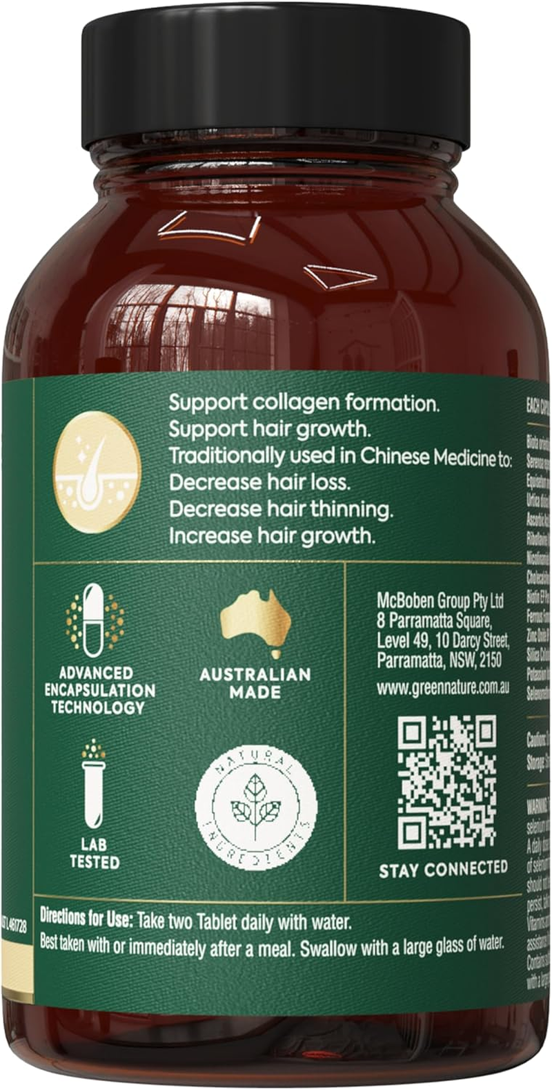Growtin Natural Hair Loss Supplement &ndash; Advanced Dht-Blocking Formula with Saw Palmetto, Nettle Root, Biota Orientalis, Horsetail, Zinc, Selenium & Biotin &ndash; Supports Hair Regrowth & Scalp Health &ndash; 90 Tablets image number 1