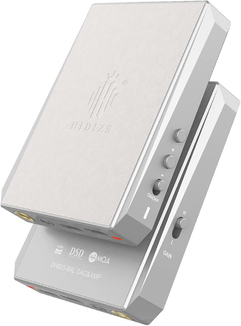 Hidizs DH80S Protable Hifi DAC/AMP ES9281C 32Bit/384Khz DSD64/128 Headphone Amplifiers with USB to SE3.5MM and BAL4.4MM Dual Headphones Outputs for Smartphones/Pc/Laptop/Hi Res Music Player