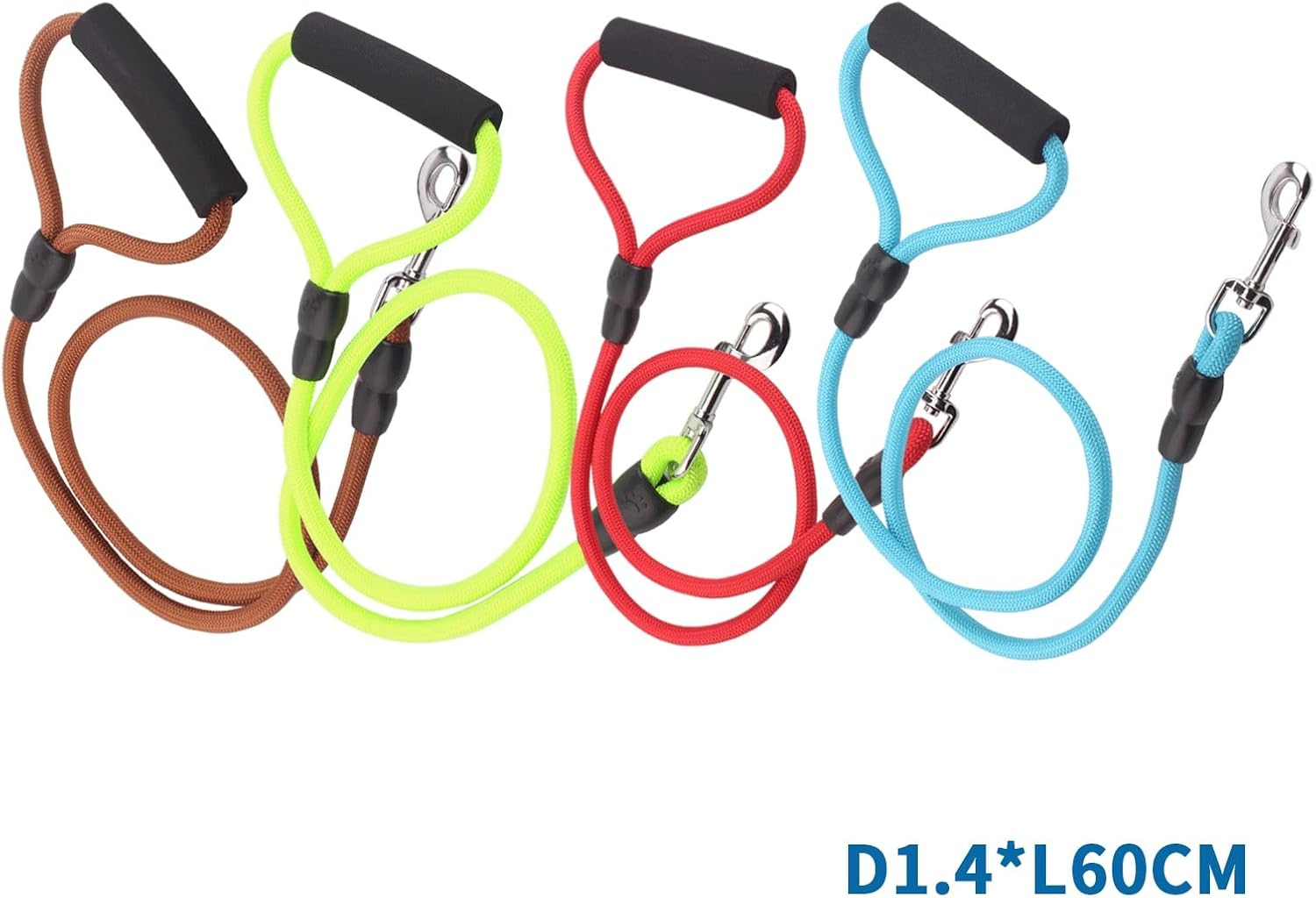 Strong Rope Dog Collar, Adjustable and Colourful, Ideal for Training and Safe Walking.