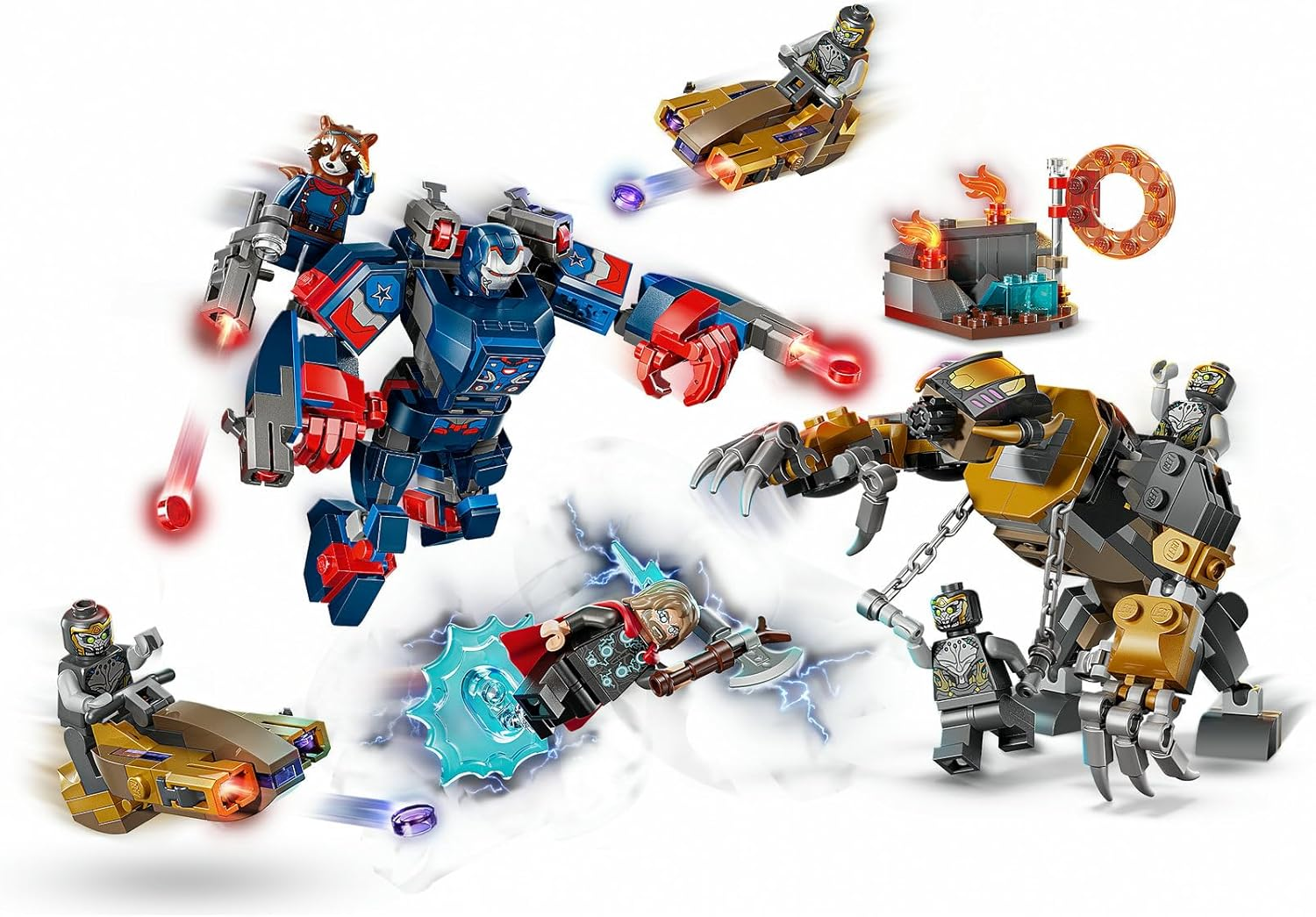 LEGO&reg; Marvel Avengers: Endgame Thor Vs. Chitauri 76322 Buildable Toy for Kids, Super Hero Battle Action with the Iron Patriot Mech and 7 Minifigures, Toy for Boys and Girls Aged 8 and Over image number 1