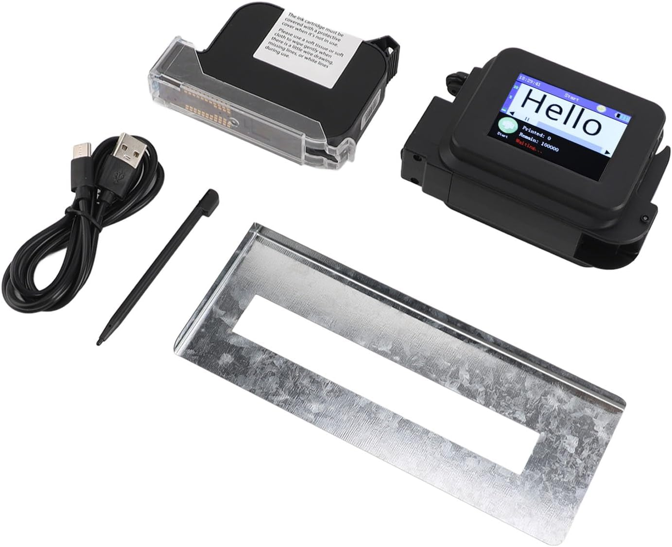 Portable Handheld Inkjet Printer, Mini Inkjet Printer with Quick Drying Ink Cartridge, Pocket Inkjet Coding Machine for Date/Logo/Batch Series Number/Barcode/Qrcode, 25 Languages image number 1