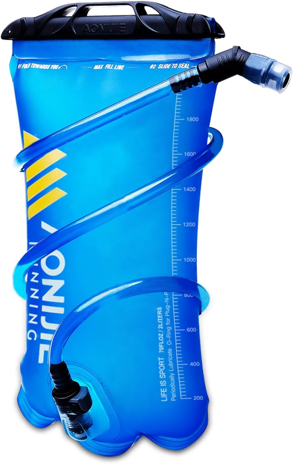 Azarxis Hydration Bladder Soft Water Bottles, Bpa-Free, Leak-Proof, Sports Soft Flask Water Bladder for Backpack, Hiking, Jogging, Camping, Climbing