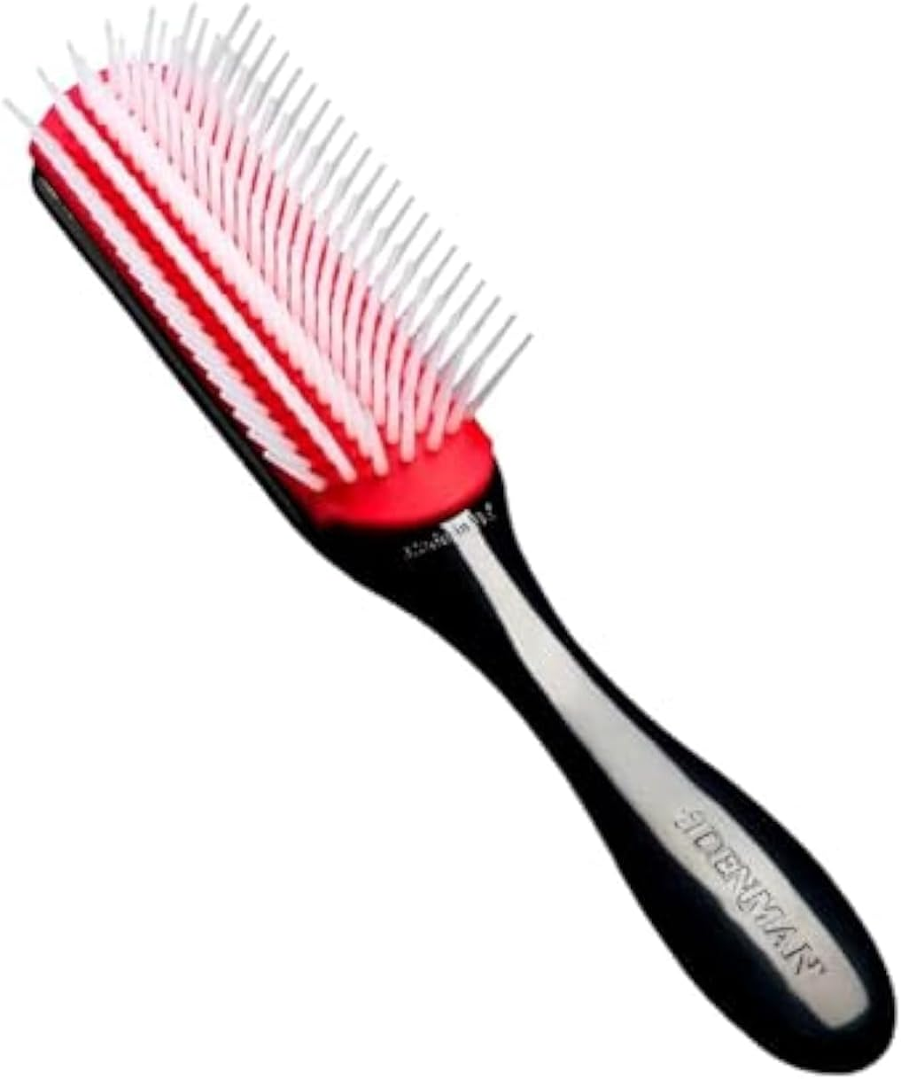 Denman D3 Original Styler 7 Row Nylon Bristles Hair Brush, Black/Red image number 6
