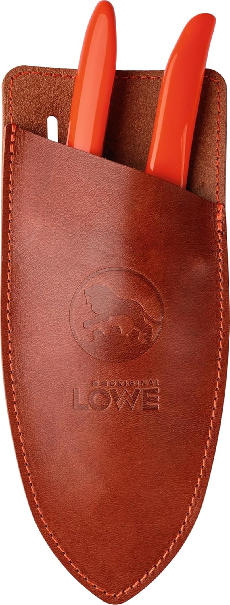 Original L&Ouml;WE Blade Guard & Holster - 9808 | Protects against Injury When Worn on the Body | Made in Germany | 100% Genuine Leather, Brown Tone, Natural Genuine Leather image number 2