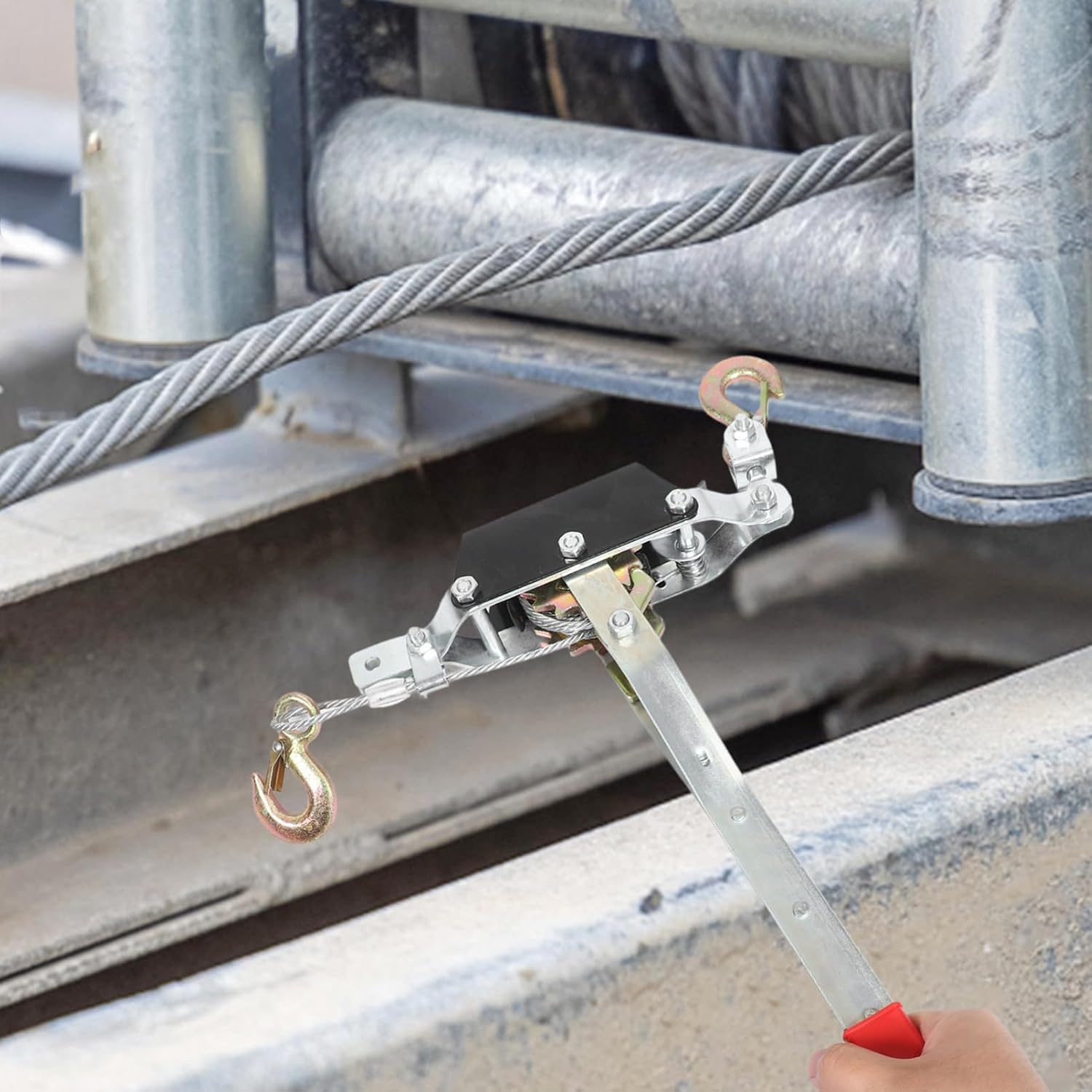 Gatuida Cable Tightener Tool Wire Rope Pulling and Tensioning Device Capacity for Securing Cargo and Tightening Goods for Automotive and Heavy-Duty Use image number 4