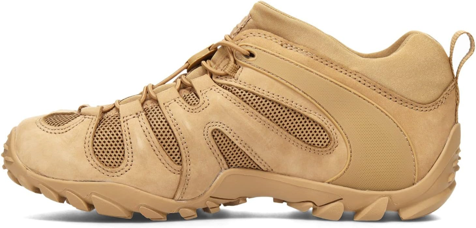 Merrell Men'S Chameleon 8 Stretch Tactical Work Shoes, Waterproof Nubuck & Mesh Upper Ultra-Lightweight Hiking Combat Boots image number 5