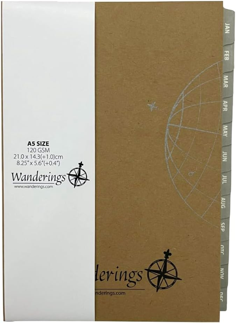 2022/23 Calendar Planner Inserts - Ivory Color - Thick Monthly & Weekly Calendar Refill for A5 6-Ring Binder Planner, Compatible with Filofax, 8.25 X 5.5 Inch (21Cm X 14Cm) to June 2023