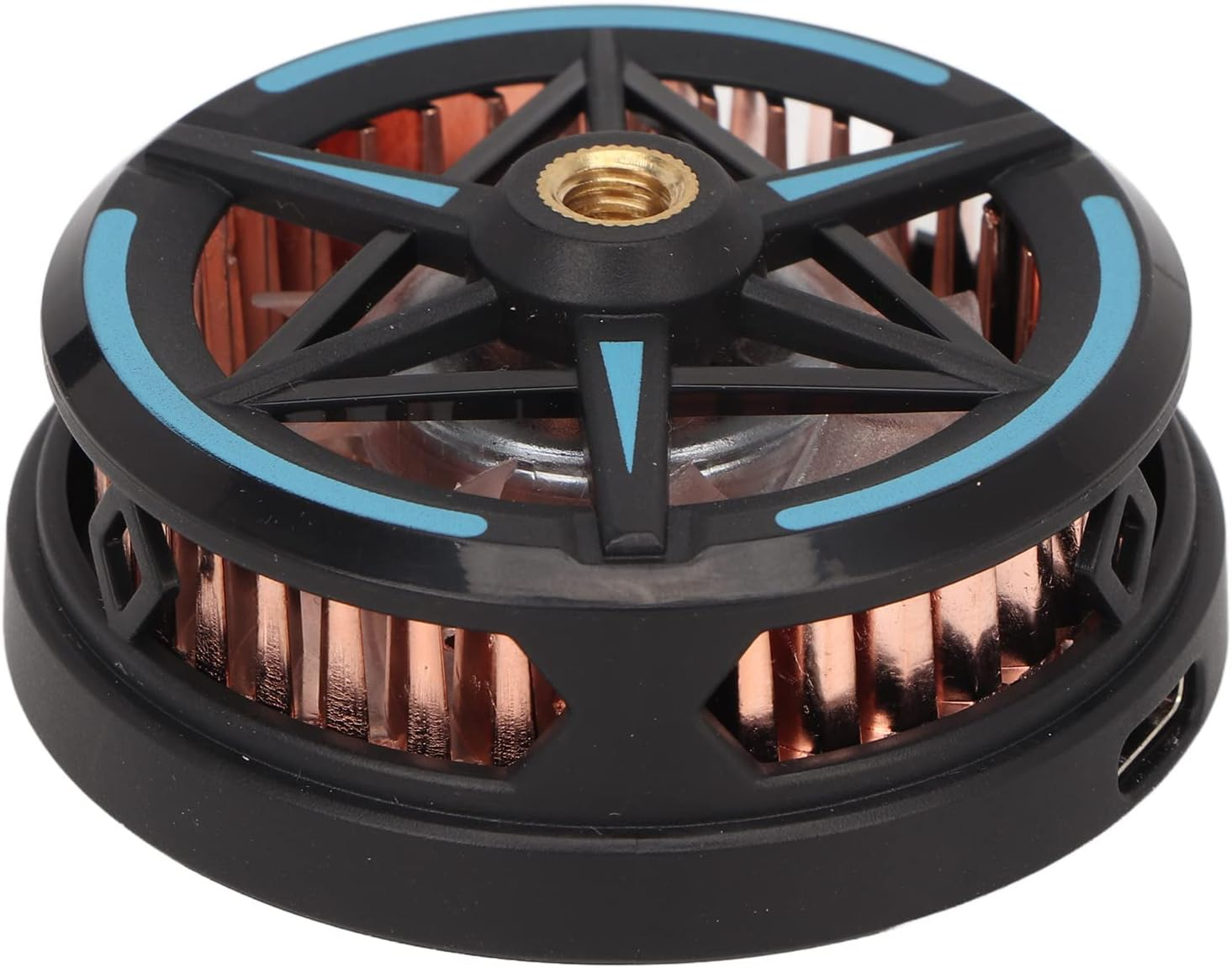 TOPINCN Portable Phone Radiator Fan with TEC Algorithm Refrigeration System Powerful Turbine Fan Black for Gaming Live Streaming for Smartphone Users