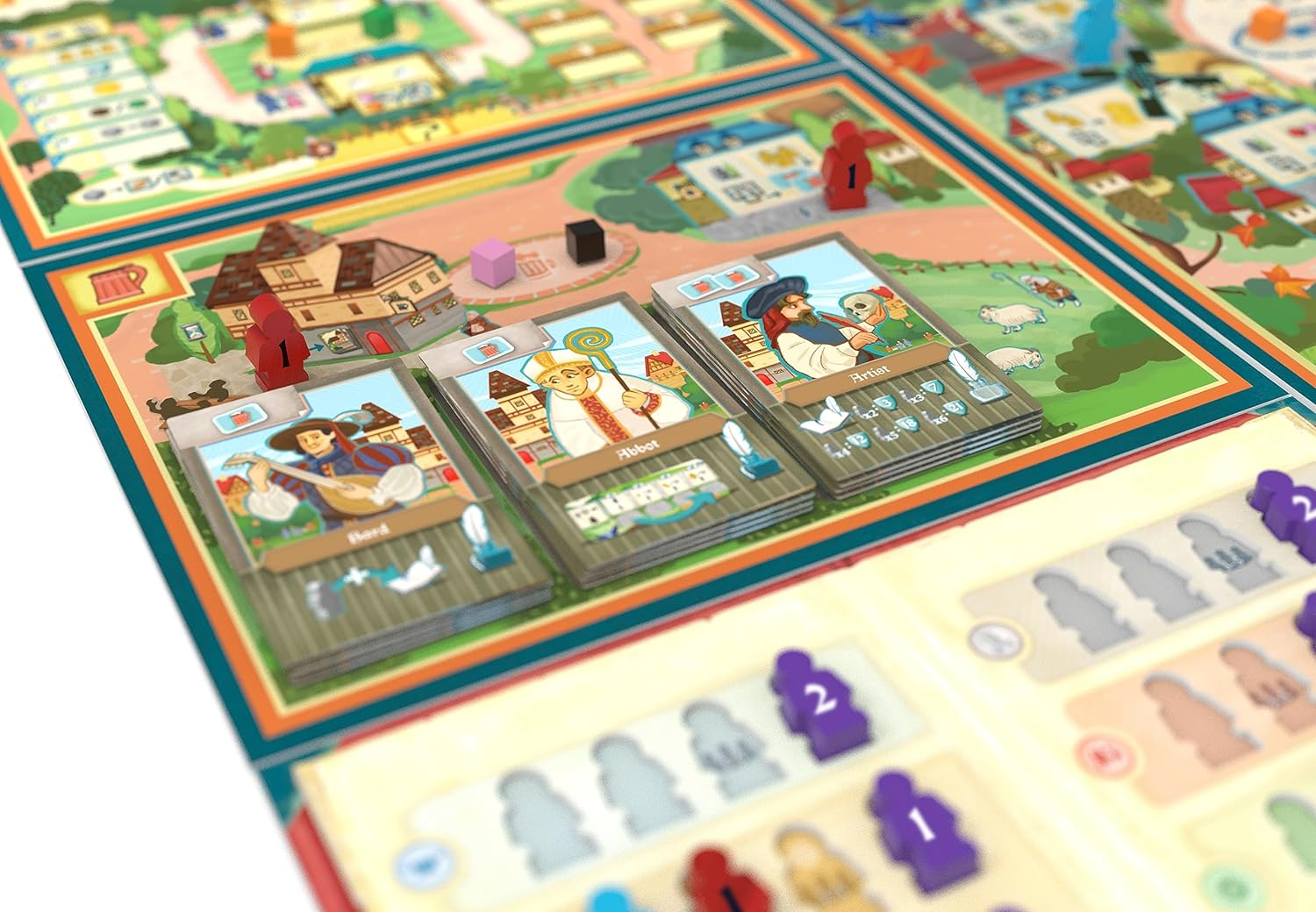 Plan B Games Village Board Game Big Box | Tactical Strategy Game | Medieval Farming Game | Fun Family Game for Kids and Adults | Ages 12+ | 1-5 Players | Average Playtime 60-120 Minutes | Made by Eggertspiele image number 1