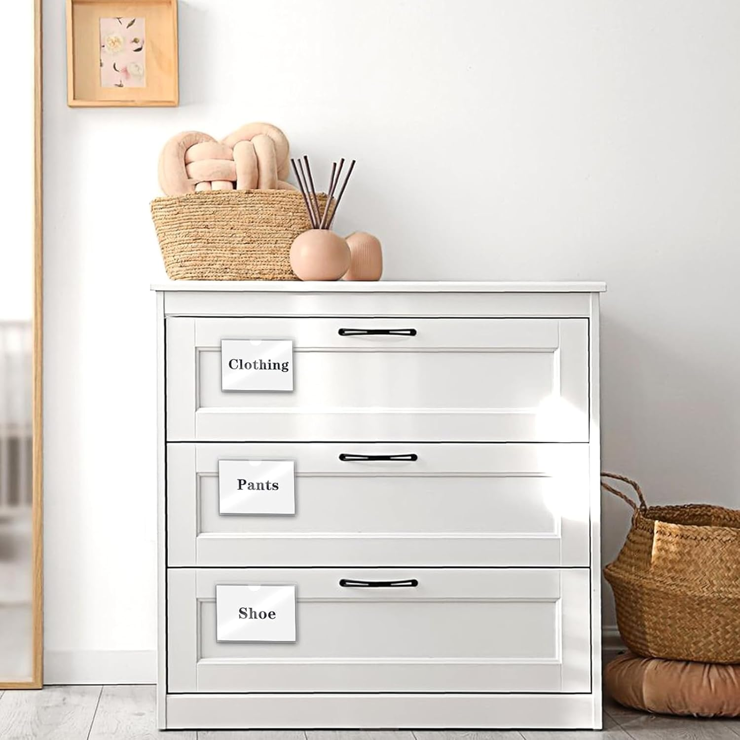 50Pcs Self-Adhesive Index Card Pockets,Clear Label,Shelf Tag,Top Open Plastic Drawers File Cabinet Storage Bins Label Holder for Office,Kitchen and Other Small Items,Protecting Your Index Cards 6X10Cm image number 2