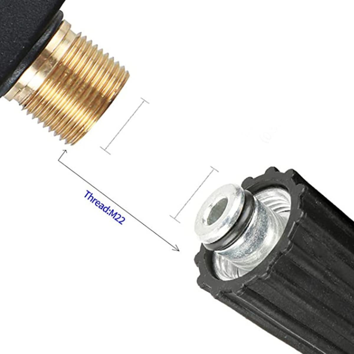 High Pressure Washer Gun,4000 PSI Max with 5 Color Quick Connect Nozzles M22 Hose Connector 3.0 TIP image number 5