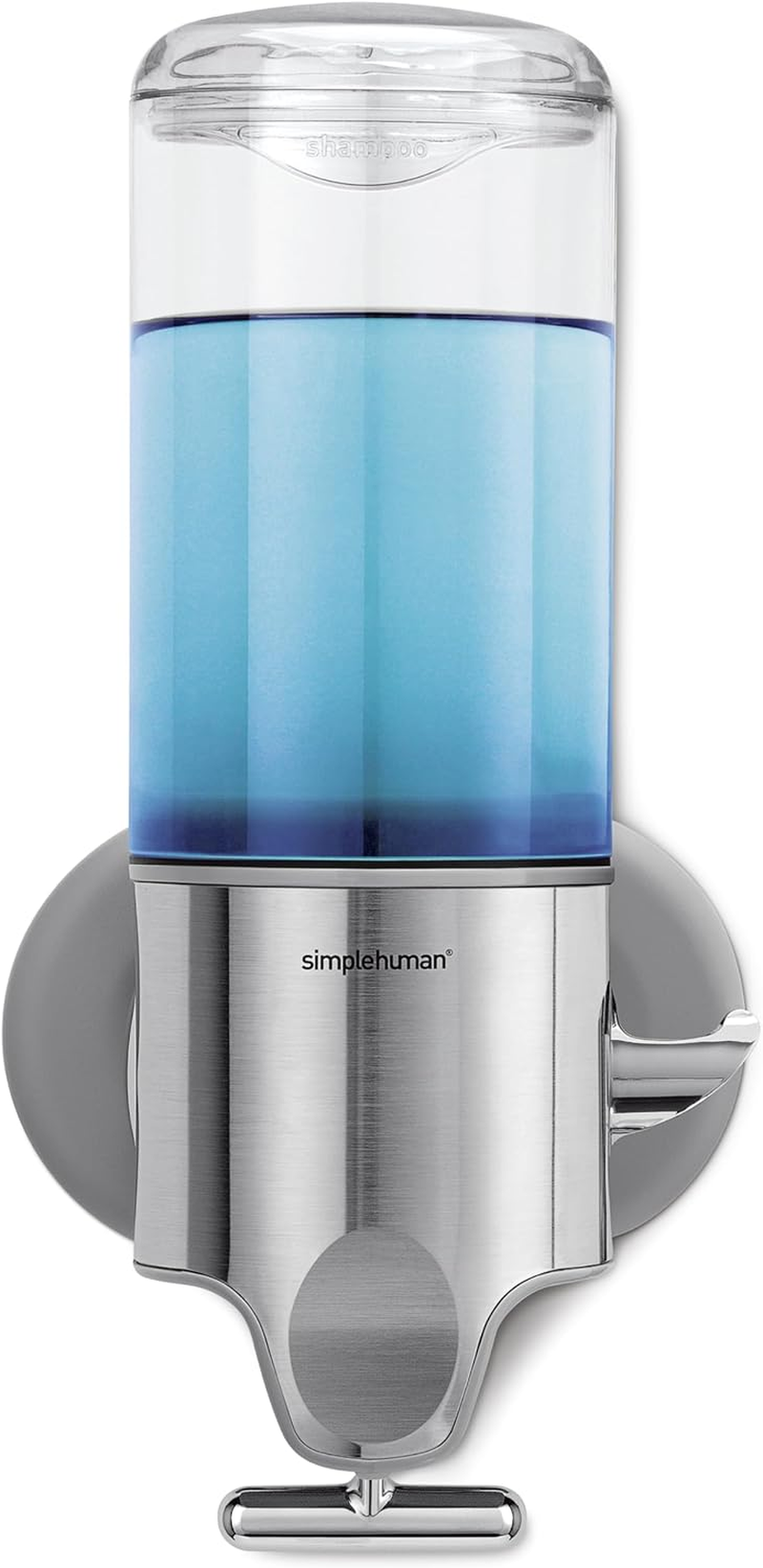 Simplehuman Triple Wall Mount Shower Pump, 3 X 15 Fl. Oz. Shampoo and Soap Dispensers, Stainless Steel image number 3