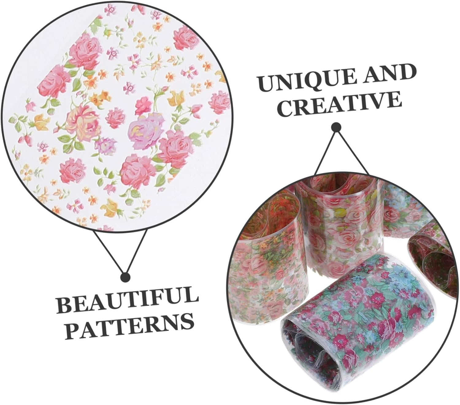 Mikinona 10 Sheets Flower Nail Art Stickers Christmas Nail Decals Women DIY Manicure Pastes for Party - Assorted Color image number 7