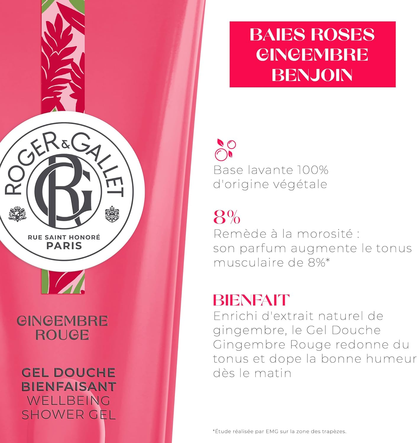 Wellbeing Shower Gel - Gingembre Rouge by Roger & Gallet for Unisex - 6.7 Oz Shower Gel image number 1