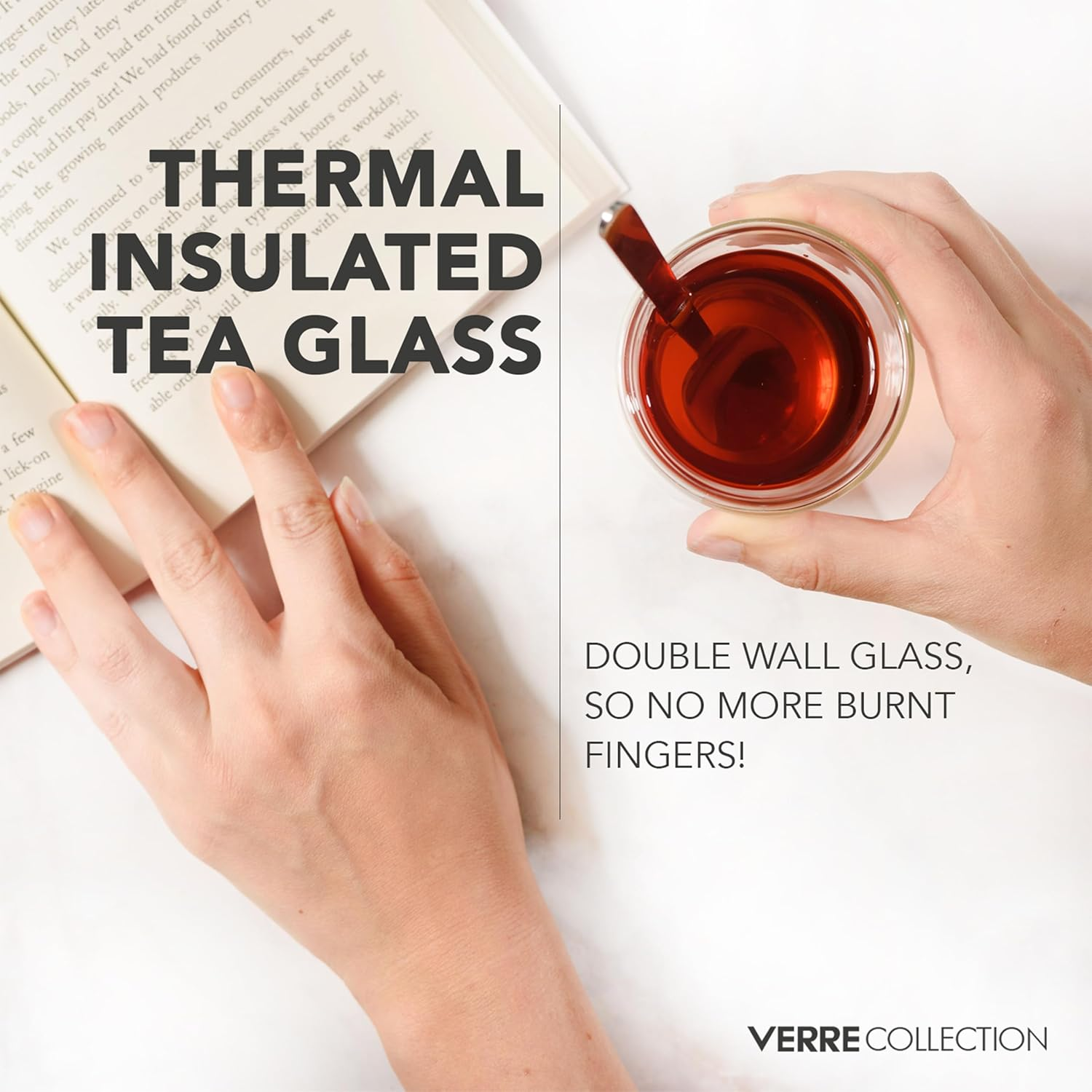 Original Double Wall Turkish Tea Glass Cups 4.25 Oz Set of 2- - Insulated Thermo Glass - Verre Collection image number 6