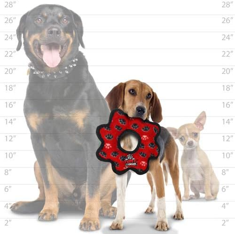 Tuffy Interactive Play Dog Squeaker Toy, Red image number 3